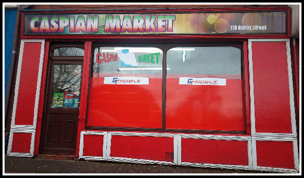 Caspian Market, 118 Derby Street, Bolton, BL3 6HG.